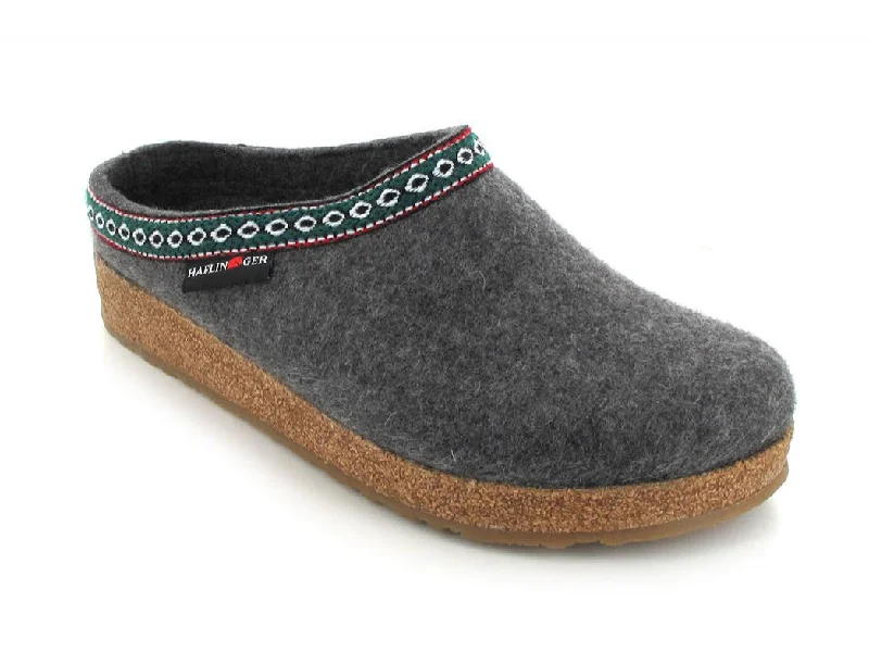 Air Cushion Running Shoes HAFLINGER® Slippers with Arch Support | Grizzly Franzl, anthracite