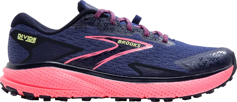 Trendy Air Cushion Shoes Brooks Divide 5 Womens Trail Running Shoes - Blue