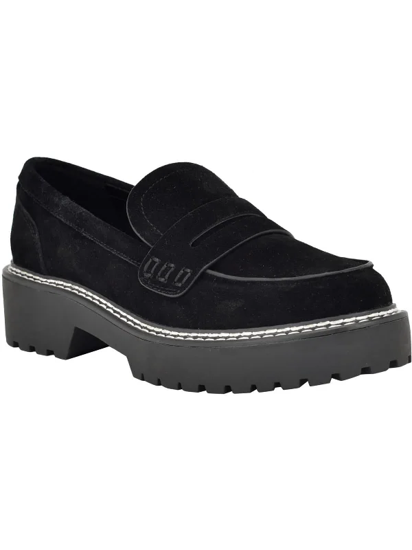 Stylish Flexible Shoes Suzie Womens Leather Slip On Penny Loafers