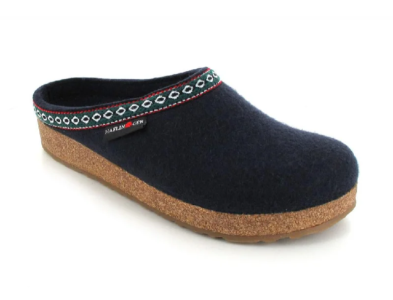 Fashionable Walking Sneakers HAFLINGER® Classic Wool Felt Clogs From Germany | Franzl, Blue