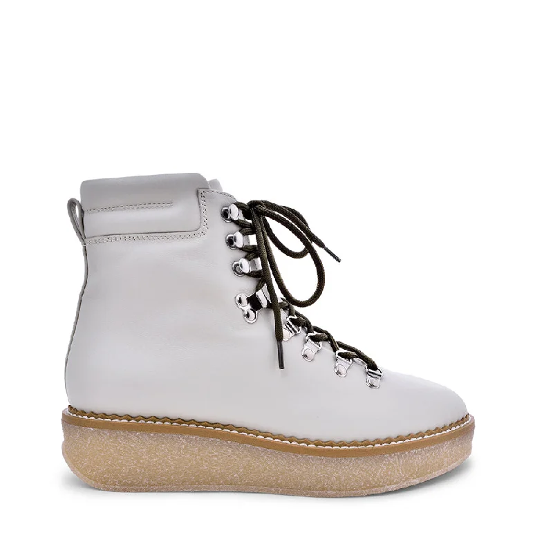 Chic Airflow Shoes Misaki Off White Leather Ankle Boots