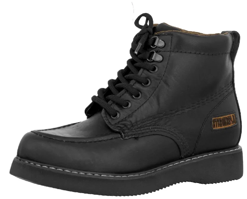 Ultra-Light Comfort Shoes Mens 400RA Black Work Boots Slip Resistant - Soft Toe