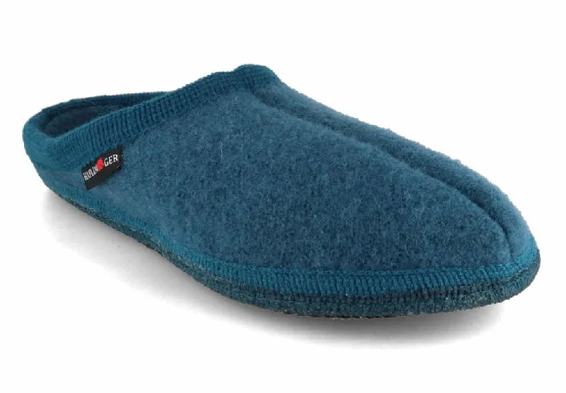 Trendy Breathable Running Shoes HAFLINGER Men Women Felt Slippers 'Alaska', turquoise