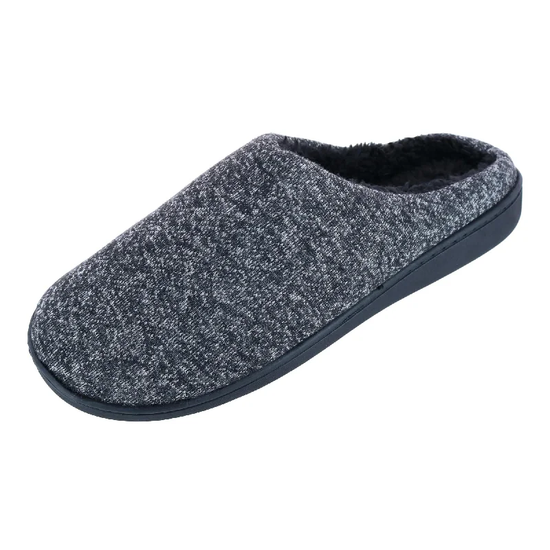 Lightweight Chic Shoes Men's Heathered Knit Hoodback Slipper