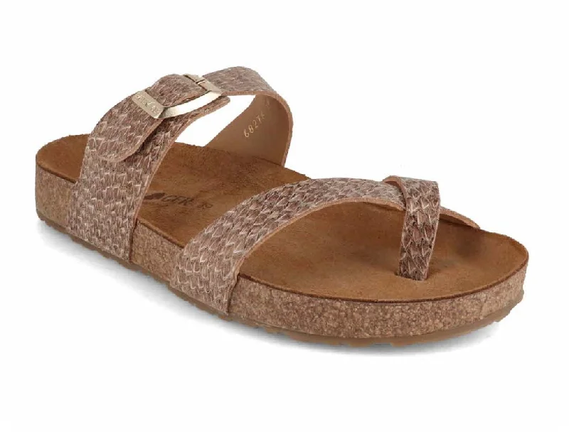 Breathable Travel Sneakers HAFLINGER Women Bio Sandals 'Juno', brown pine