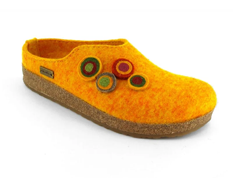 Sporty Flexible Sneakers HAFLINGER Women's Slippers Grizzly Kanon, Yellow