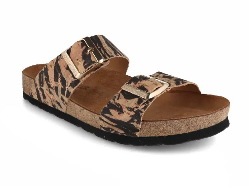 Cloud-Like Comfort Shoes HAFLINGER Women Bio Sandals 'Andrea', corkmulti zebra
