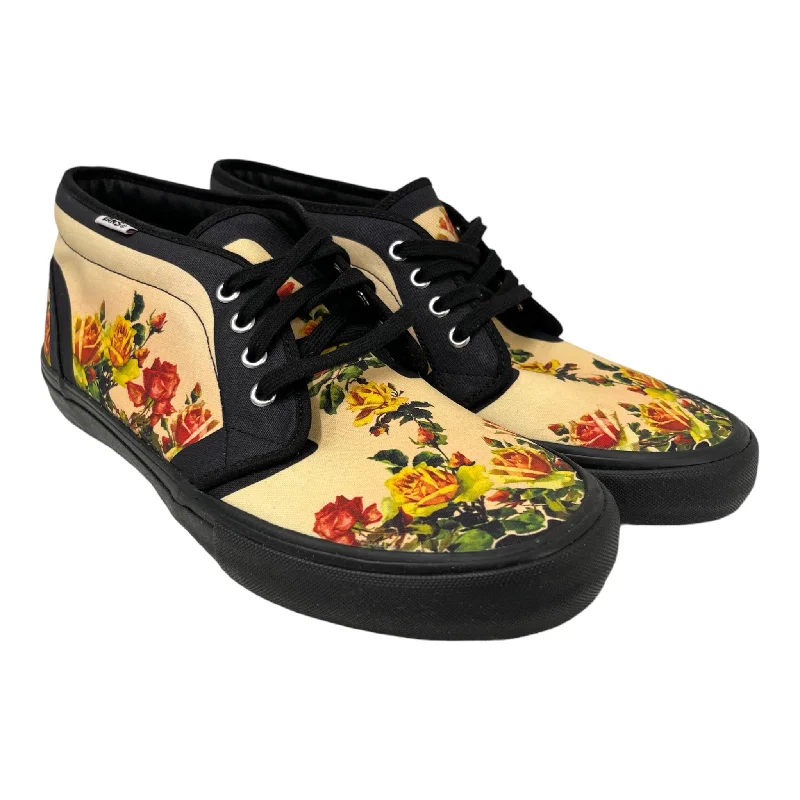 Ultra-Stylish Casual Shoes VANS/Supreme/Jean Paul Gaultier/Low-Sneakers/US 12/Floral Pattern/Cotton/CRM/chukka pro