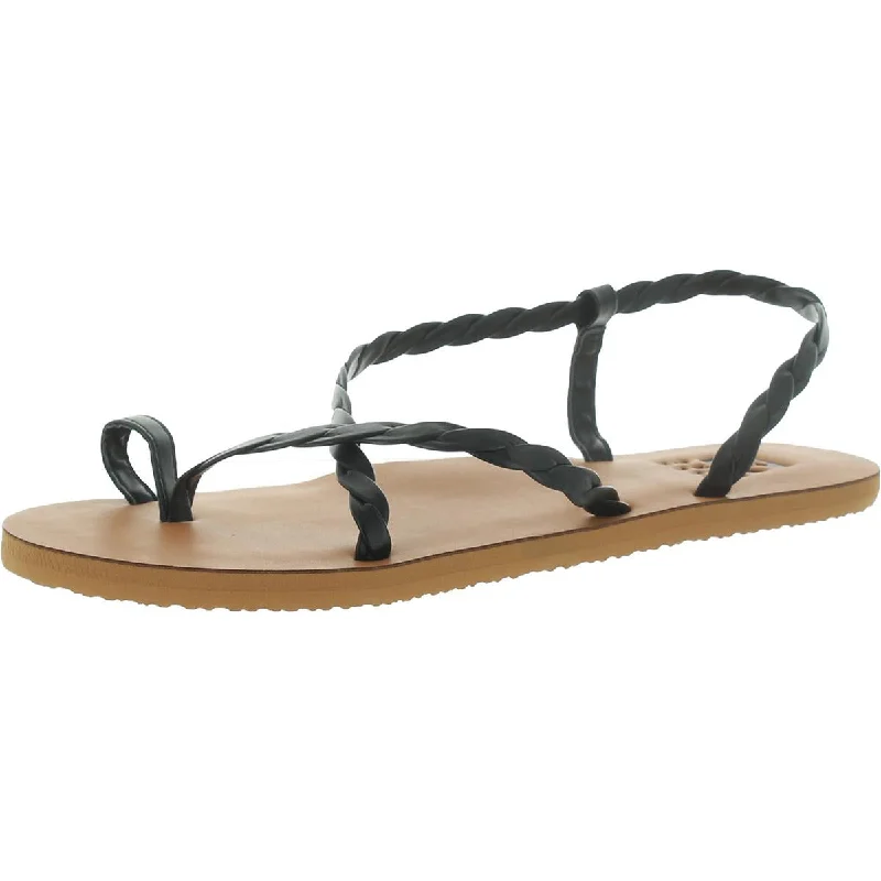 All-Day Lightweight Shoes Billabong Womens Agua Waves Toe Loop Woven Flip-Flops