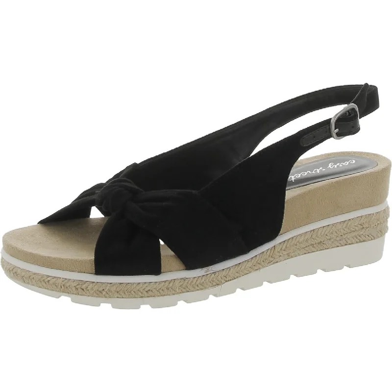 Trendy Breathable Running Shoes Easy Street Womens Dot Ankle Strap Wedge Wedge Sandals